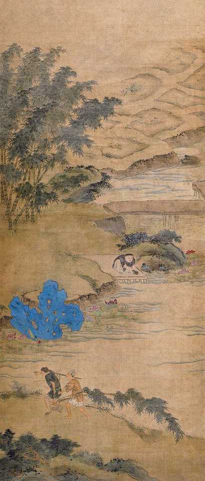 佚名 山水 人物 立轴